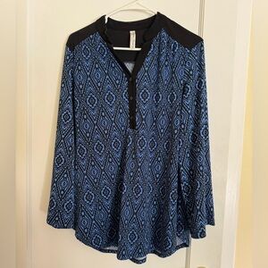 Perseption Concept Blue Long Sleeve Women’s Top Size XL